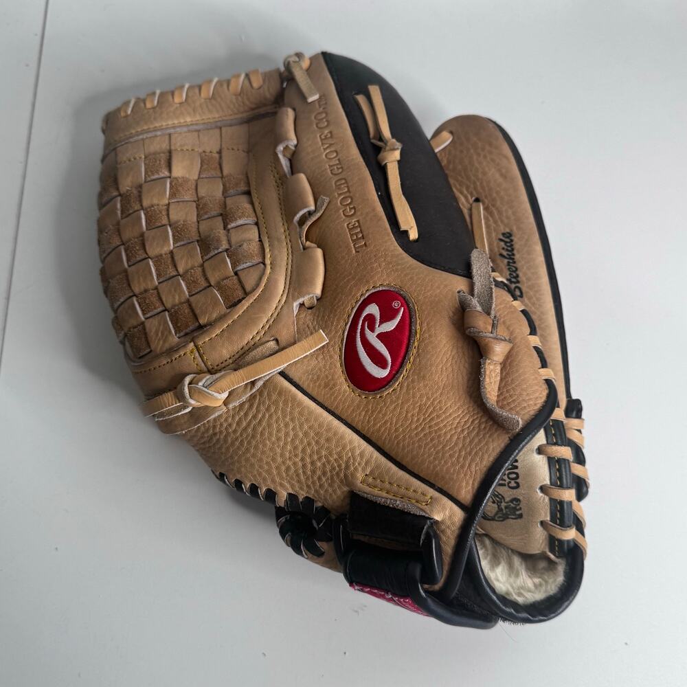 Rawlings LH1250 (LHT) Longhorn Leather Glove 12.5" Gold Glove Right Hand Thrower